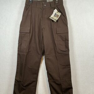 5.11 Tactical Mens TDU Ripstop Adjust Work Pants Brown Med 31 1/2-35" LongInseam